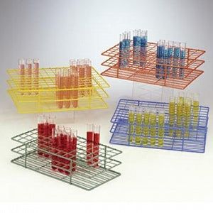 Bel-Art Products Poxygrid Test Tube Racks - Poxygrid Test Tube Rack for 16 to 20 mm Tubes, 40 Places, Orange - F18762-0003