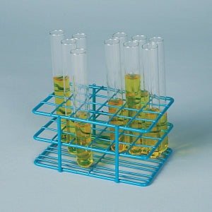 Bel-Art Products Poxygrid Half-Sized Test Tube Racks - Bel-Art Poxygrid "Half-Size" Test Tube Rack for 13 to 16 mm Tubes, 24 Places, Blue - F18788-1601