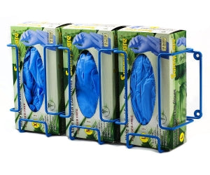 Bel-Art Products Poxygrid Triple Box Glove Dispenser - Bel-Art Poxygrid Glove Dispenser Rack, Triple Box Holder, 17-1/2" x 4-1/4" x 8-1/4", Blue - F24739-0003