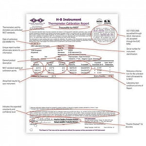 Bel-Art Hydrometer Traceable Certificate - HYDROMETER, TRACEABLE CERTIFICATE, 2 POINT - C60111-0000