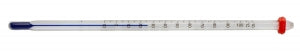 Bel-Art H-B Durac Plus PFA Safety-Coated Thermometers - H-B DURAC Plus PFA Safety Coated Liquid-In-Glass Thermometer with Organic Liquid Fill, -10 to 110°C, 50 mm Immersion - B60710-0200