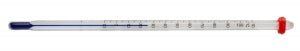 Bel-Art H-B Durac Plus PFA Safety-Coated Thermometers - H-B DURAC Plus PFA Safety Coated Liquid-In-Glass Thermometer with Organic Liquid Fill, -20 to 110°C, 76 mm Immersion - B60710-0500