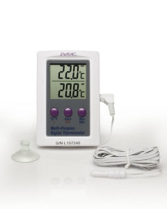 Bel-Art DURAC Dual-Zone Electronic Thermometers - H-B DURAC Calibrated Dual Zone Electronic Thermometer with Waterproof Sensor, -50/70° C (-58/158° F) External, -20/70° C (-4/158° F) Internal - B60900-0300