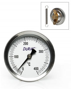 Bel-Art H-B Durac Bimetallic Surface Temperature Thermometers - HB-Durac 64 mm Diameter Thermometer, 0° to 400°C - B61320-1500