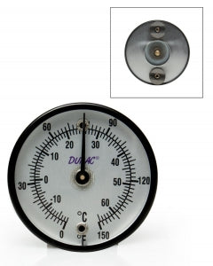 Bel-Art H-B Durac Bimetallic Surface Temperature Thermometers - 50 mm Diameter Magnetic Mount Thermometer, 0° to 250°F - B61320-2400