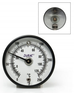 Bel-Art H-B Durac Bimetallic Surface Temperature Thermometers - 50 mm Diameter Magnetic Mount Thermometer, 0° to 500°F - B61320-2500