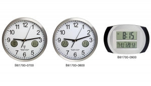 Bel-Art DURAC Multifunction Clocks - H-B DURAC Multi-Function Atomic Clock with Indoor / Outdoor Thermometer and Min / Max Memory for Europe - B61700-0700