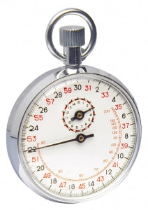 Bel-Art DURAC Analog Stopwatch - H-B DURAC Analog Copper Chromium Plated Stopwatch, 30 Minute, 1/5 Second Intervals - B61700-5100