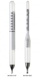 Bel-Art DURAC Specific Gravity & Baume Plain Form Hydrometers - H-B DURAC 0.700/1.000 Specific Gravity and 10/70° Baume Dual Scale Hydrometer for Liquids Lighter Than Water - B61806-0100