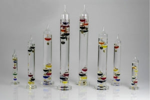 Bel-Art DURAC Galileo Thermometers - H-B DURAC Galileo Thermometer, 16 to 36° C (60 to 100° F), 11 Spheres, 24" - B62000-0200