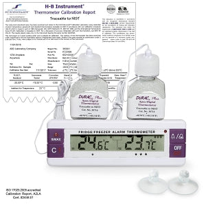 Bel-Art Frio-Temp Electronic Verification Thermometers - H-B Frio Temp Calibrated Dual-Zone Electronic Verification Thermometer, -40/70° C (-40/158° F), Freezer / Refrigerator Calibrations - B60210-0300