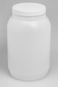 Bel-Art Wide-Mouth Gallon HDPE Bottle - Bel-Art Wide-Mouth Gal. Polyethylene Bottle, 4000 mL, Polypropylene Cap, 110 mm Closure - F10638-1010