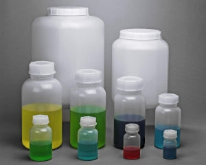 Bel-Art Wide-Mouth LDPE Bottles with Heavy-Duty Closure - Bel-Art Wide-Mouth 5000 mL Polyethylene Bottle, Heavy Duty Closure - F10906-5000