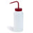 Bel-Art Wide-Mouth LDPE Color-Coded Wash Bottles - Bel-Art Wide-Mouth 500 mL (16 oz.) Polyethylene Wash Bottles, Red Polypropylene Cap, 53 mm Closure, Pack of 6 - F11625-0500