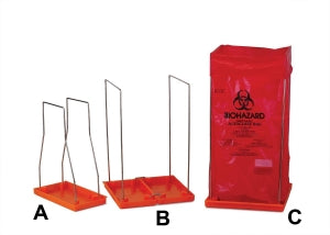 Bel-Art Clavies Biohazard Bag Holders Cover - Clavies Biohazard Bag Holder for 12" W x 24" H Bags - F13192-0001