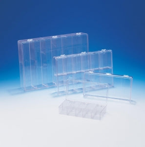 Bel-Art Plastic Compartment Storage Boxes - Plastic 6 Compartment Storage Box, 8-5/16" x 4-1/2" x 1-7/16" - F16632-0000