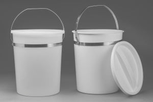 Bel-Art 8 Quart Plastic Pails - Bel-Art Polyethylene 7.6 L Pail, 10" H, 8" Inner Dia. - F16771-0000