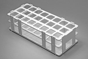 Bel-Art Products No-Wire Test Tube Racks - Bel-Art No-Wire Test Tube Rack for 20 to 25 mm Tubes, 24 Places, White - F18745-0003