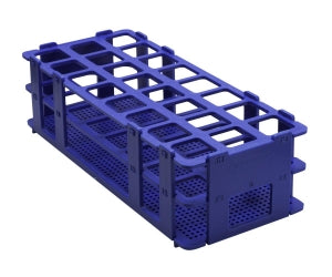 Bel-Art Products No-Wire Test Tube Racks - Bel-Art No-Wire Test Tube Rack for 20 to 25 mm Tubes, 24 Places, Blue - F18747-0003