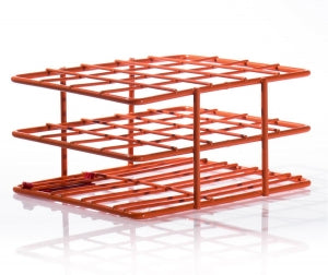 Bel-Art Products Poxygrid Half-Sized Test Tube Racks - Bel-Art Poxygrid "Half-Size" Test Tube Rack for 16 to 20 mm Tubes, 20 Places, Orange - F18788-2003