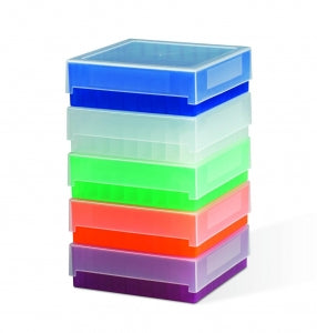 Bel-Art 81-Place Polypropylene Freezer Storage Boxes - 81 to Place Plastic Freezer Storage Boxes, Purple, Pack of 5 - F18852-0015