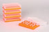 Bel-Art Products 96-Well PCR Racks - Bel-Art PCR Rack for 0.2 mL Tubes, 96 Places, Fluorescent Orange, Pack of 5 - F18902-0006