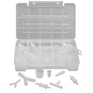 Bel-Art Complete Plastic Fitting Assortment - Complete 72-Piece Plastic Fitting Assortment - F19625-0000