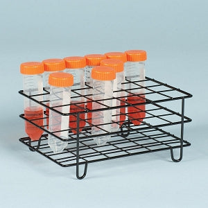 Bel-Art Products Poxygrid 50 mL Centrifuge Tube Rack - Bel-Art Poxygrid Centrifuge Tube Rack for 50 mL Tubes, 24 Places, Black - F19858-0001