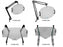 Bel-Art Plexiglas Splash Shield with 2 Articulating Arms - Splash Shield with Two 24" Articulating Arms, 15 x 24", Plexiglas - F24966-0004