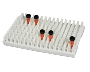 Bel-Art Products Polypropylene Caddy for Miniature Vials - Bel-Art Miniature Vial Caddy for 5 to 8 mL Vials, 150 Places - H18911-0150