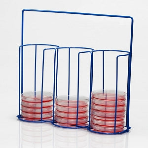 Bel-Art Poxygrid 100 mm Petri Dish Carrying Racks - Poxygrid 100 mm Petri Dish Carrying Rack with 30 Places - H18979-0000