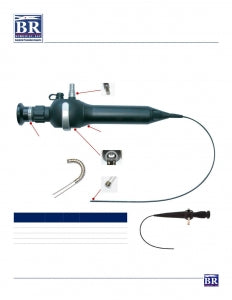 BR Surgical Flexible Rhinolaryngoscope Video Systems - Flexible Rhinolaryngoscope, 3.4 mm, 300 mm - BR946-34260-300