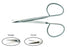 BR Surgical Iris Scissors - Iris Scissors, 4-1/8", Curved, Sharp, 22 mm, Ribbon - BR08-32710