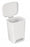 Brewer Plastic Waste Containers - CAN, WASTE, STEP-ON, PLASTIC, RCT, 32QT, WHITE - 25269