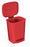 Brewer Plastic Waste Containers - CAN, WASTE, STEP-ON, PLASTIC, RCT, 32QT, RED - 25270