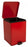 Brewer Steel Waste Containers - Step-On Steel Square Waste Can, 20 qt., Red - 35270