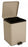 Brewer Steel Waste Containers - Step-On Steel Square Waste Can, 20 qt., Beige - 35271