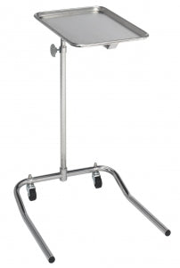 Brewer Chrome Mayo Stands - Chrome Mayo Stand, Knob Operated, 32" to 50" Adjustable Height, Stainless Steel Tray - 43460