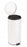 Brewer Steel Waste Containers - Step-On Steel Round Waste Can, 32 qt., White - 45266