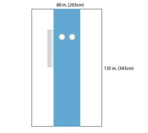 Cardinal Health Femoral Angiography Drape - Femoral Angiography Drape with Single Pouch - 29525