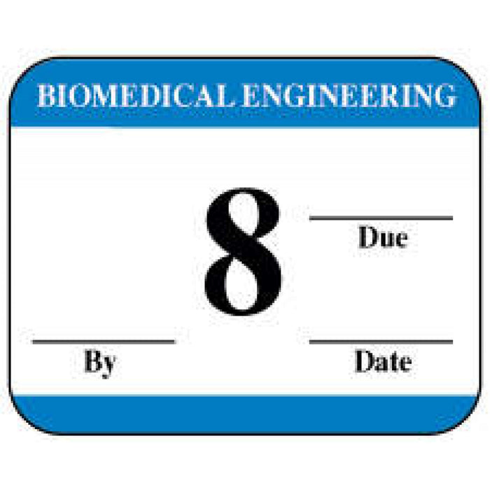 Label Synthetic Permanent Biomedical Engineering 1" 1/4" X 1 White With Light Blue 1000 Per Roll