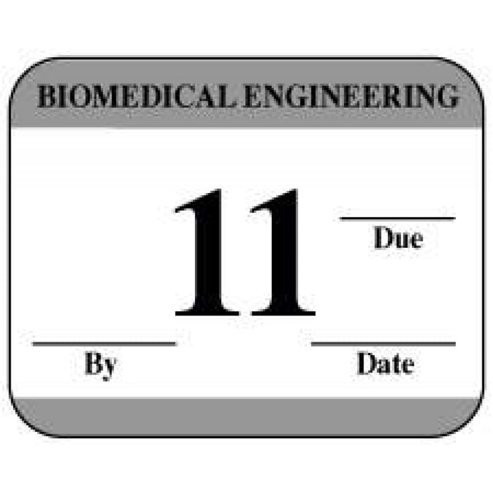 Label Synthetic Permanent Biomedical Engineering 1" 1/4" X 1 White With Gray 1000 Per Roll