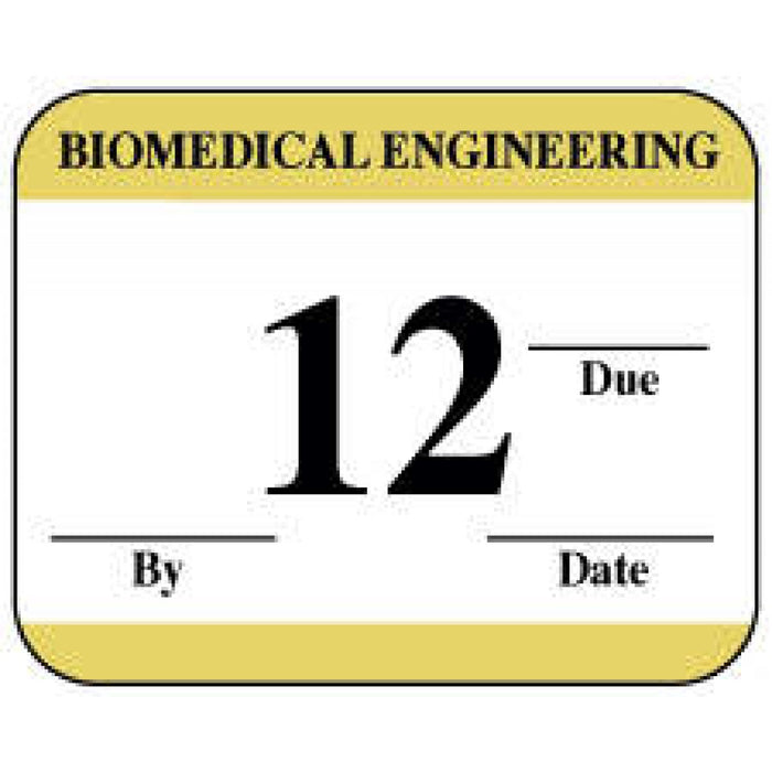 Label Synthetic Permanent Biomedical Engineering 1" 1/4" X 1 White With Gold 1000 Per Roll