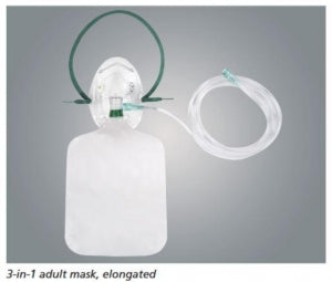 Vyaire AirLife Oxygen Masks - Adult Oxygen Mask, Nonrebreather, High Concentration - 001202