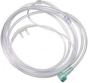 Vyaire Cannulas with Crush-Resistant Lumen Tubing - Nasal Cannula, Non-Flared Tip, 7' Tube - 001366