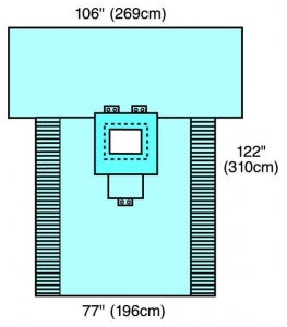 Cardinal Health Chest and Breast Drape - Chest / Breast Drape, 30.5" x 30.5" - 29420
