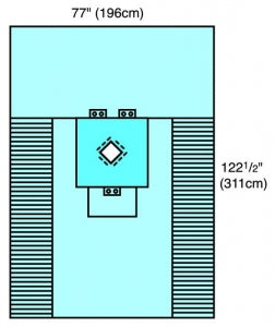 Cardinal Health Thyroid Drapes - Thyroid Drape Sheet with ISO-BAC - 29422