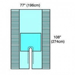 Cardinal Health Orthopedic Split Sheets - Orthopedic Split Sheet Drape, 77" x 108" - 29436