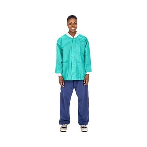 Cardinal Health Disposable Hip-Length Lab Coats - JACKET, LAB, HIP LENGTH, TEAL, LARGE, DISP - C3630TEL