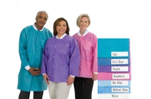 Cardinal Health Disposable Hip-Length Lab Coats - Hip-Length Lab Jacket, Disposable, Teal, Size L - C3630TEL